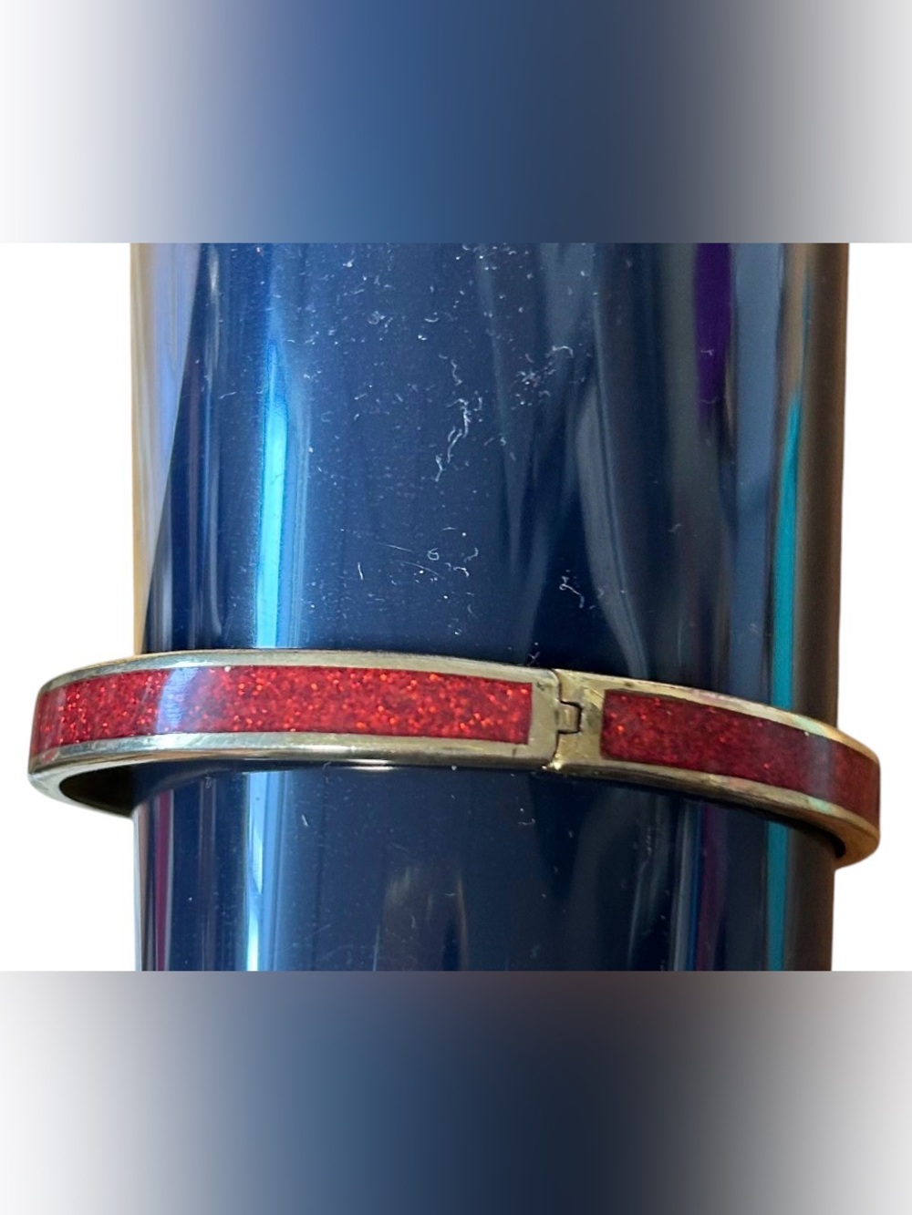 Coach Signature C glitter skinny/hinged bangle bracelet - Picture 3 of 5
